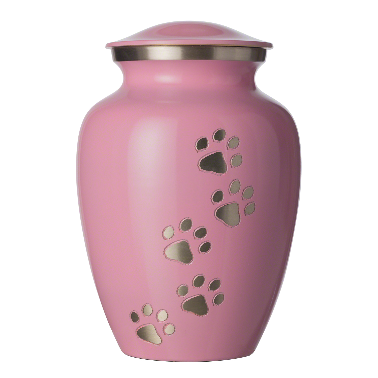 Slate, Vertical, Pewter, Large Best Friend Services Ottillie Paws Series Pet Urn with Personalized Engraving 